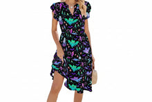 Load image into Gallery viewer, Neon ghost bats print dress