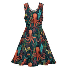 Load image into Gallery viewer, Octopus and flowers dress