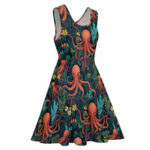 Load image into Gallery viewer, Octopus and flowers dress