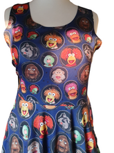 Load image into Gallery viewer, Fraggles in profile print dress
