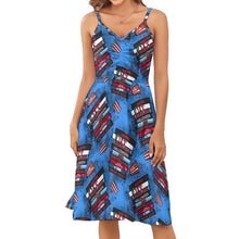 Load image into Gallery viewer, Horror movie night strappy summer dress plus size