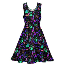 Load image into Gallery viewer, Neon witch print dress