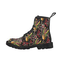 Load image into Gallery viewer, Feed Me little shop of horrors Lace Up Canvas Boots