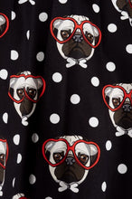 Load image into Gallery viewer, Pug face tea dress- Lady Vintage