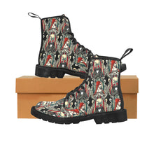 Load image into Gallery viewer, Halloween love story Lace Up Canvas Boots