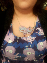 Load image into Gallery viewer, Purple octopus skater dress (Size S)