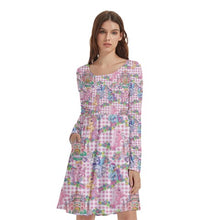 Load image into Gallery viewer, Pony pink gingham print dress
