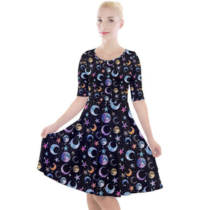 Moon print dress