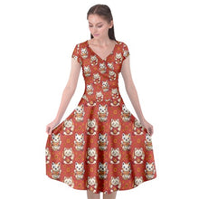 Load image into Gallery viewer, Lucky cat print dress
