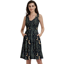 Load image into Gallery viewer, Moon and fern print dress
