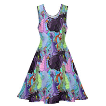 Load image into Gallery viewer, Cartoon dragons dress
