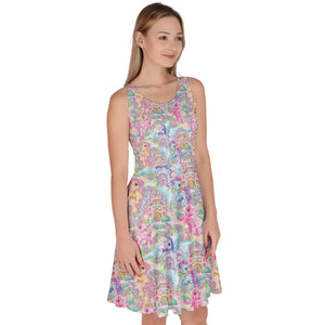 Pony castle print dress