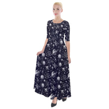 Load image into Gallery viewer, Spaceship to the moon print dress
