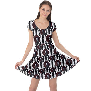 Crow film print dress