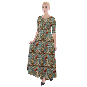 Embroidered Scottish Princess print dress