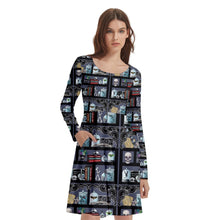 Load image into Gallery viewer, Magical bookcase print dress
