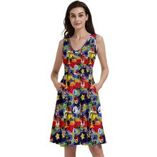 Load image into Gallery viewer, Game Racers print dress
