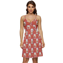 Load image into Gallery viewer, Lucky cat print dress
