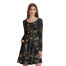 Load image into Gallery viewer, Fairy forest print dress
