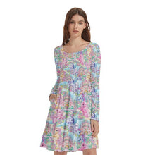 Load image into Gallery viewer, Pony castle print dress
