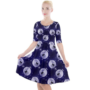 Alien moon print dress