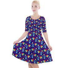 Load image into Gallery viewer, Stitch rainbow heart print dress
