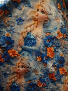 Embroidered Ice Queen Princess print dress