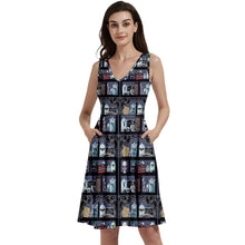 Load image into Gallery viewer, Magical bookcase print dress
