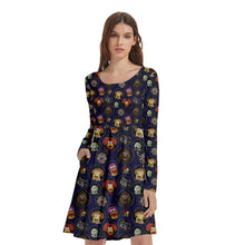 Load image into Gallery viewer, Fraggles in profile print dress
