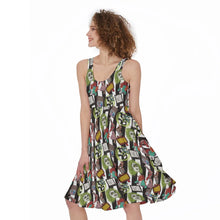 Load image into Gallery viewer, Woman wearing a patterned dress on a white background
