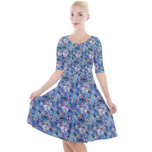 Load image into Gallery viewer, Little blue alien print dress
