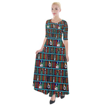 Load image into Gallery viewer, Fantasy book shelf print dress
