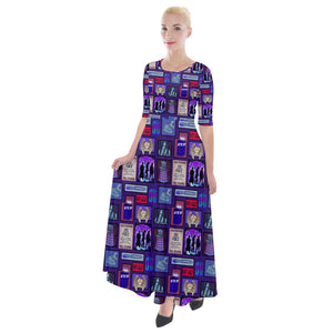 Sci Fi Dr patchwork print dress