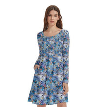 Load image into Gallery viewer, Little blue alien print dress
