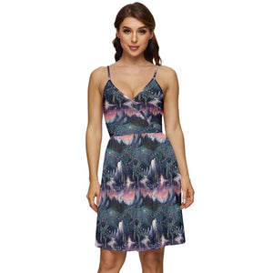 Night court print dress