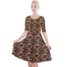 Load image into Gallery viewer, Embroidered Tower Princess print dress
