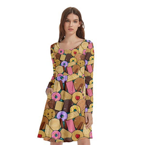 Biscuits print dress