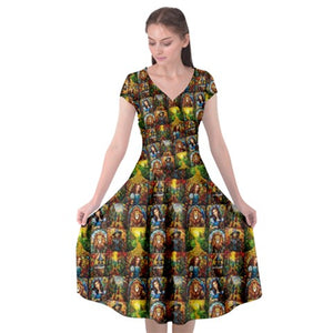 Oz stained glass print dress