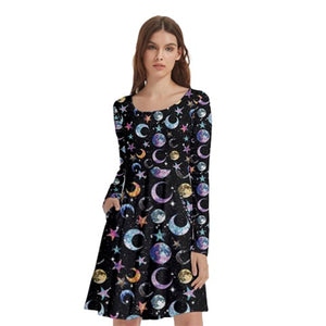 Moon print dress