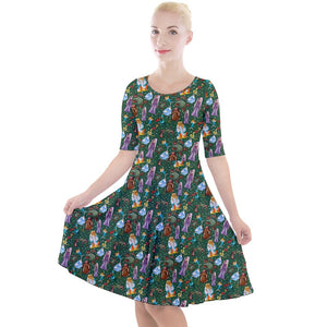 Robin print dress