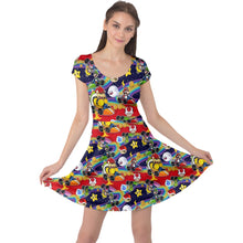 Load image into Gallery viewer, Game Racers print dress
