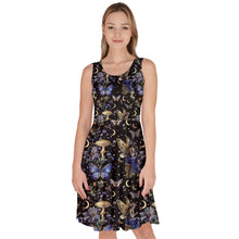 Load image into Gallery viewer, Fairy midnight garden print dress
