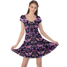 Load image into Gallery viewer, Purple moth print dress
