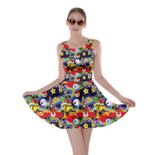 Load image into Gallery viewer, Game Racers print dress
