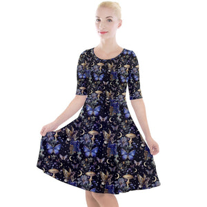 Fairy midnight garden print dress