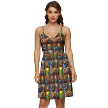 Load image into Gallery viewer, Oz stained glass print dress
