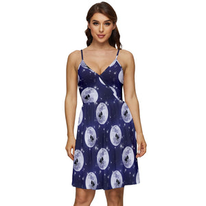 Alien moon print dress