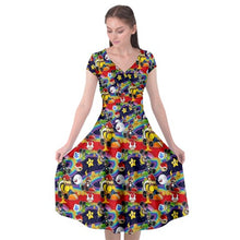 Load image into Gallery viewer, Game Racers print dress
