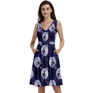 Alien moon print dress