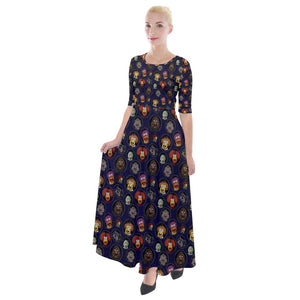 Fraggles in profile print dress